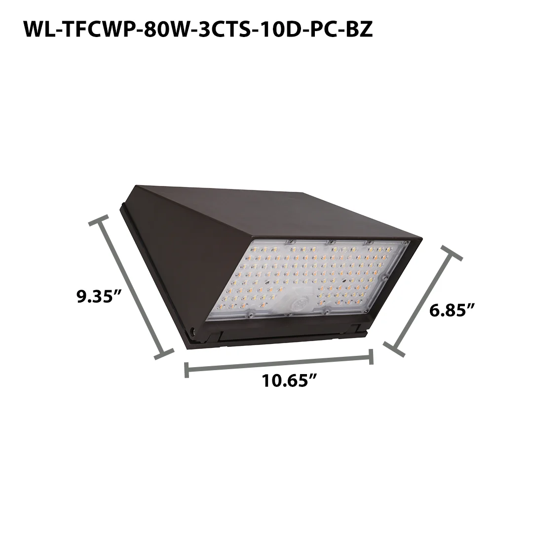 LED Traditional Cutoff Wall Pack, 11,120 Lumen Max, Wattage and CCT Selectable, Integrated Photocell, 120-277V - Image 3