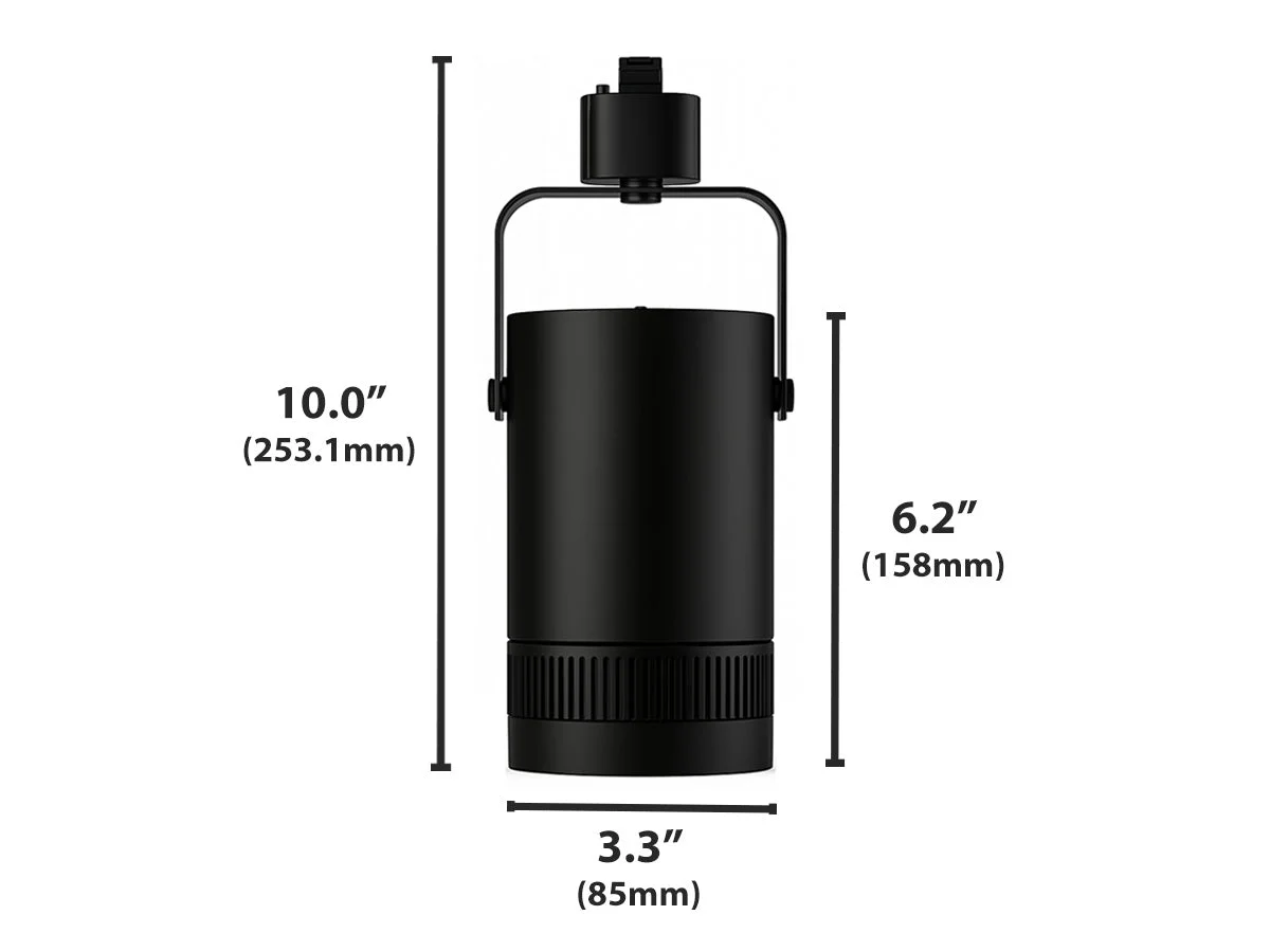 LED Track Light, 1800 Lumen Max, Wattage and CCT Selectable, Adjustable Beam Angle 15°-55°, 120V, Black Housing - Image 3