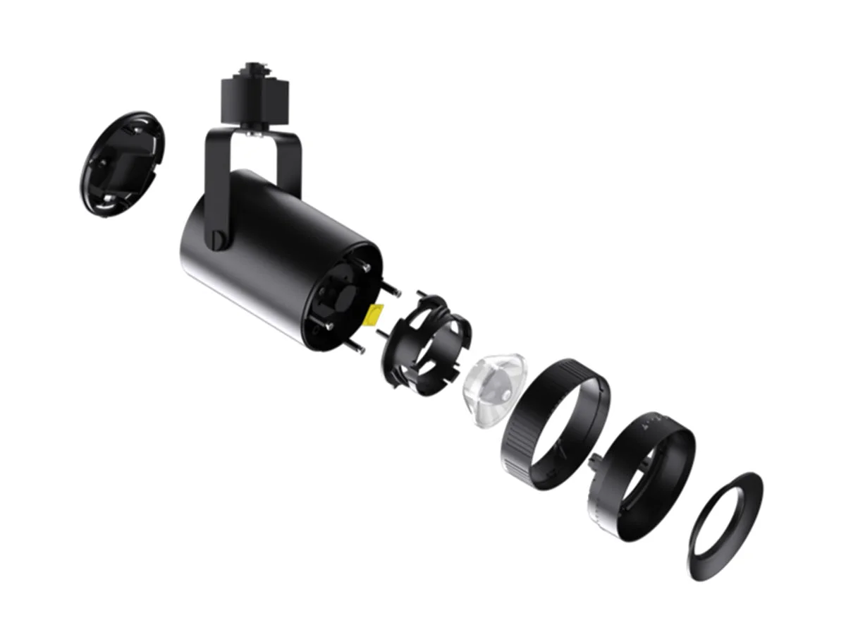 LED Track Light, 1800 Lumen Max, Wattage and CCT Selectable, Adjustable Beam Angle 15°-55°, 120V, Black Housing - Image 4