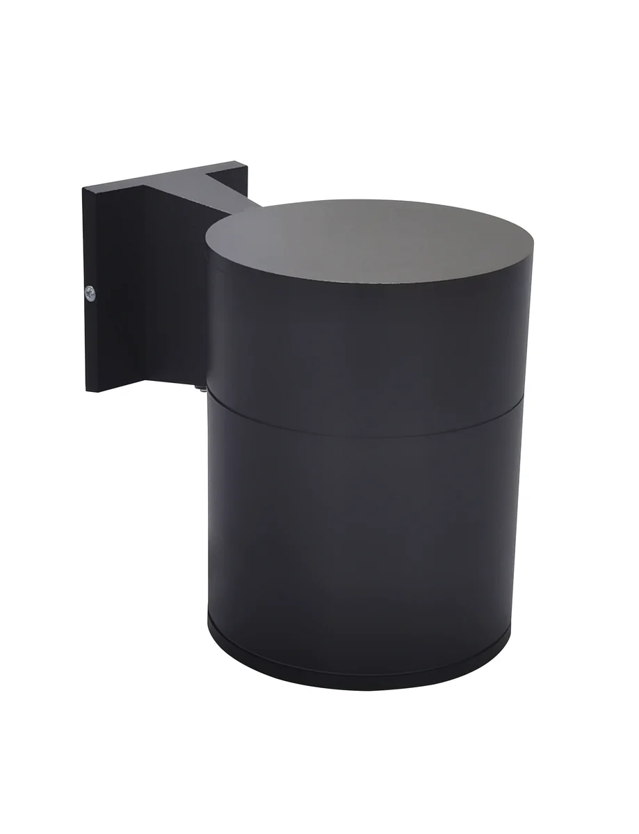 6" LED Architectural Wall Mount Cylinder Light, 2625 Lumen Max, Direct Down, Wattage and CCT Selectable, 120-277V, Black Finish
