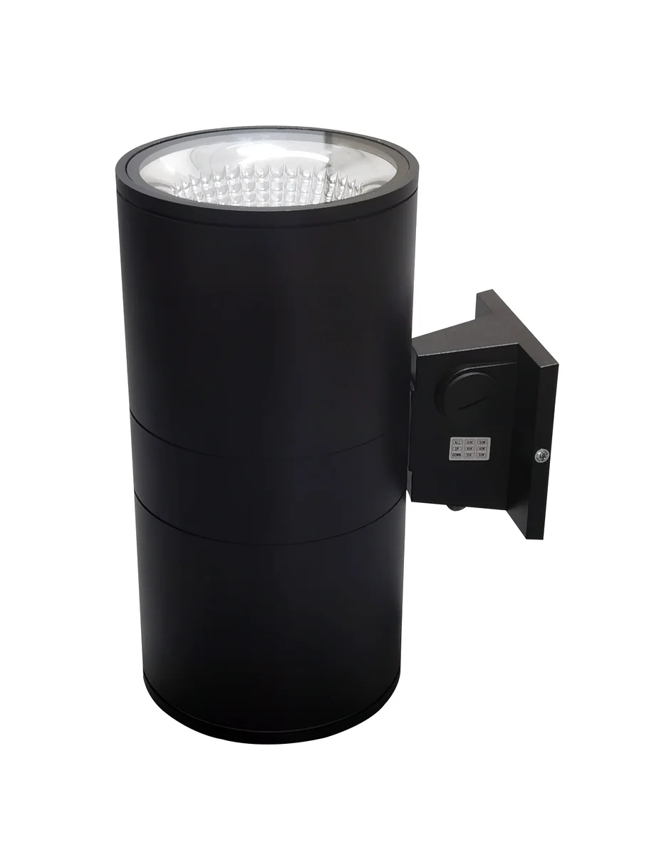 6" LED Architectural Wall Mount Cylinder Light, 5250 Lumen Max, Direct/Indirect, Wattage and CCT Selectable, 120-277V, Black Finish - Image 7
