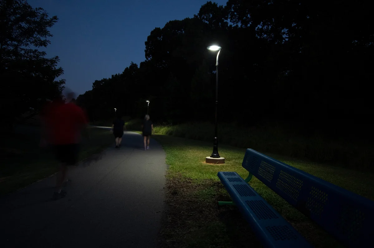 Commercial Grade Solar Pedestrian LED Post Light, 3700 Lumen Max, 6000K, w/ Motion Sensor and Timer - 3" Fitter - Image 3
