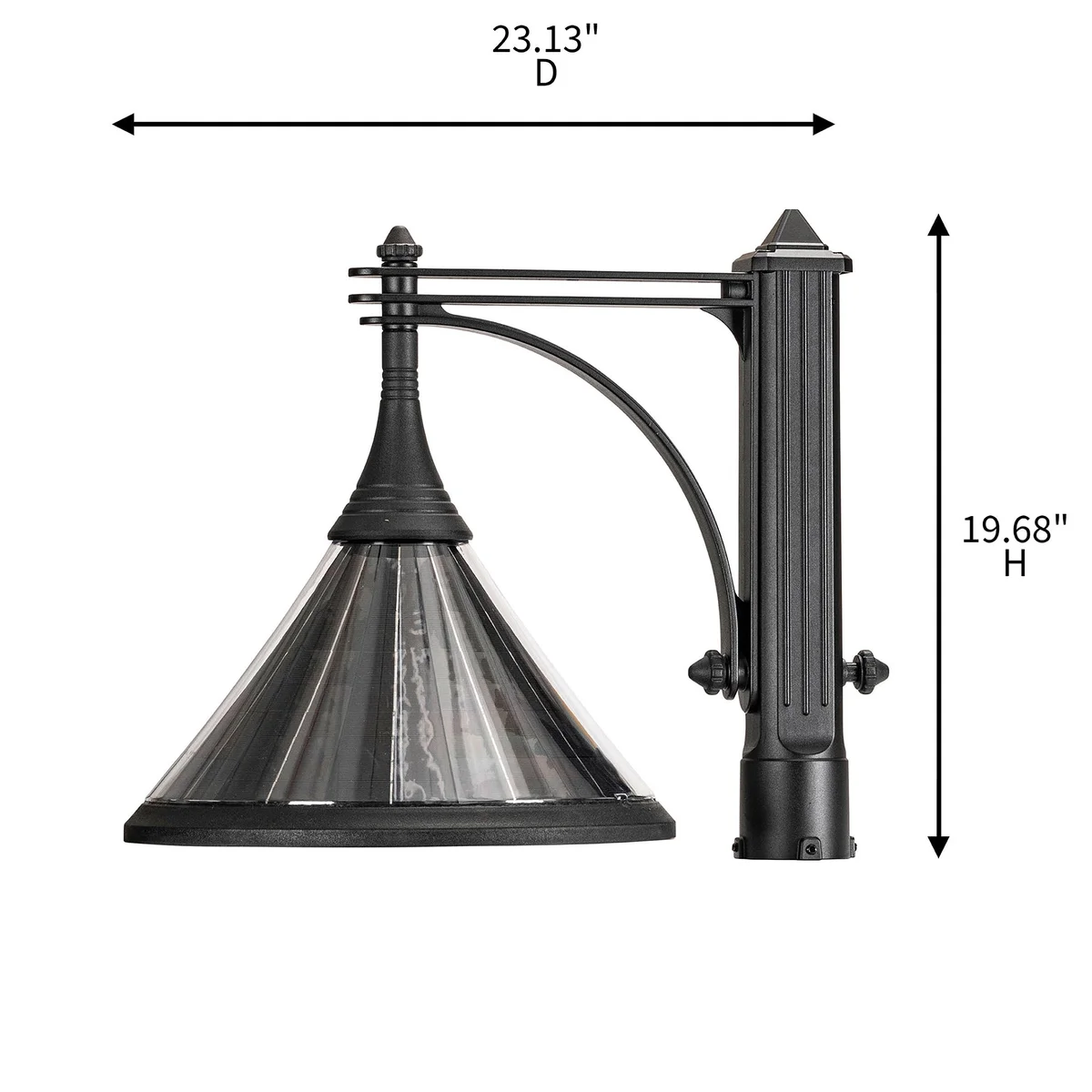 Commercial Grade Solar Pedestrian LED Post Light, 6000K, with Morph Technology, Single Lamp Head - Image 5
