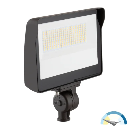 LED Flood Light, 8700 Lumen Max, Wattage and CCT Selectable, 120-277V, Integrated Photocell