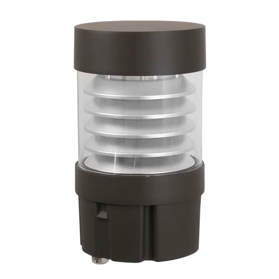 LED SPEC-SELECT™ Bollard Round, Flat Top, Louver, 2860 Lumen Max, Wattage and CCT Selectable, 120-277V