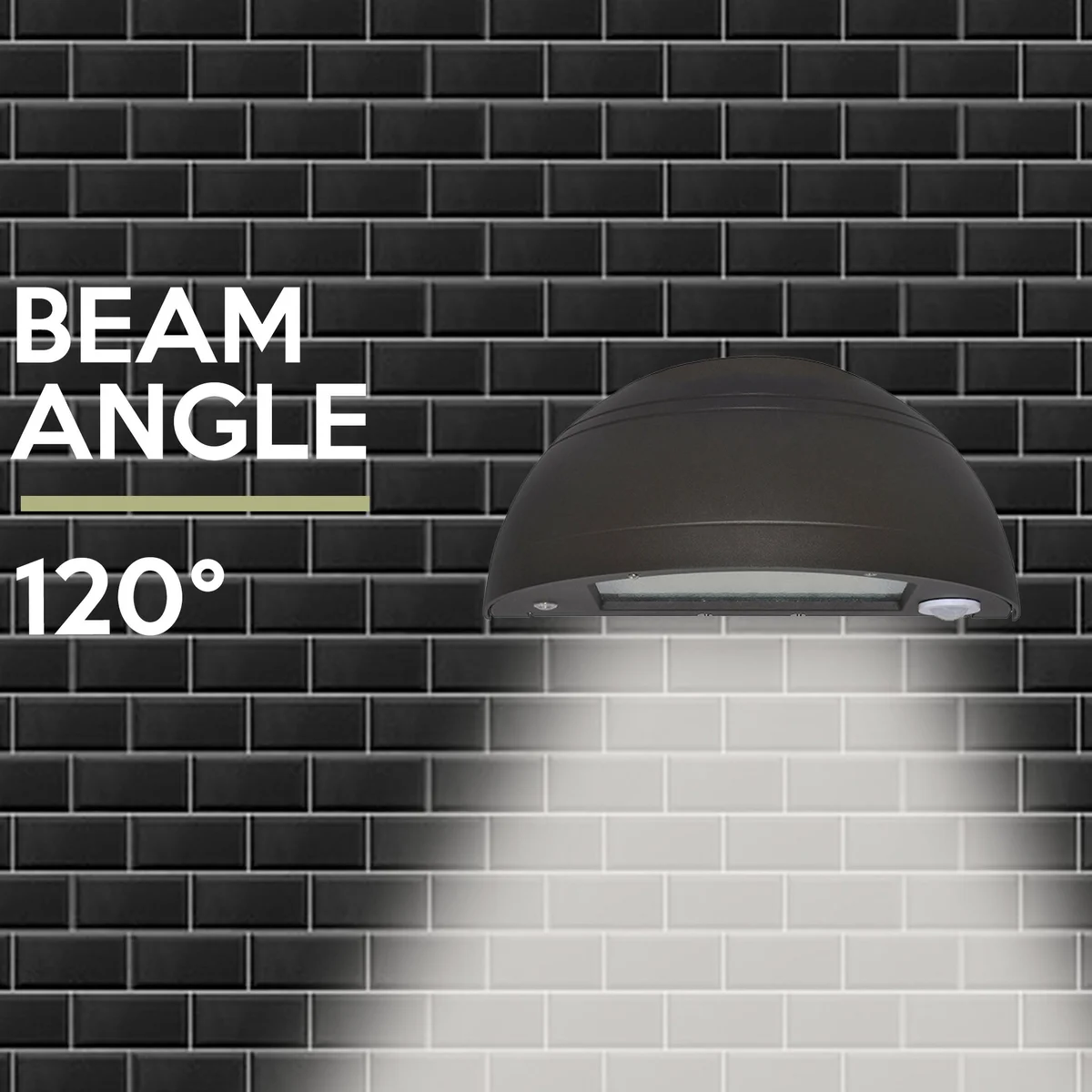 Premium Quarter Sphere Wall Pack, Wattage Tunable, 5000K, Dark Bronze Housing, 0-10V Dimmable, 120-277V - Image 4