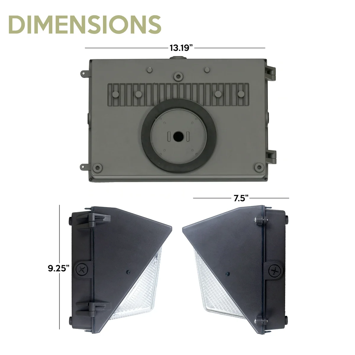 LED Wall Pack, G2, 60 Watt, 8800 Lumens, 120-277V, 3000K or 4000K - Image 2