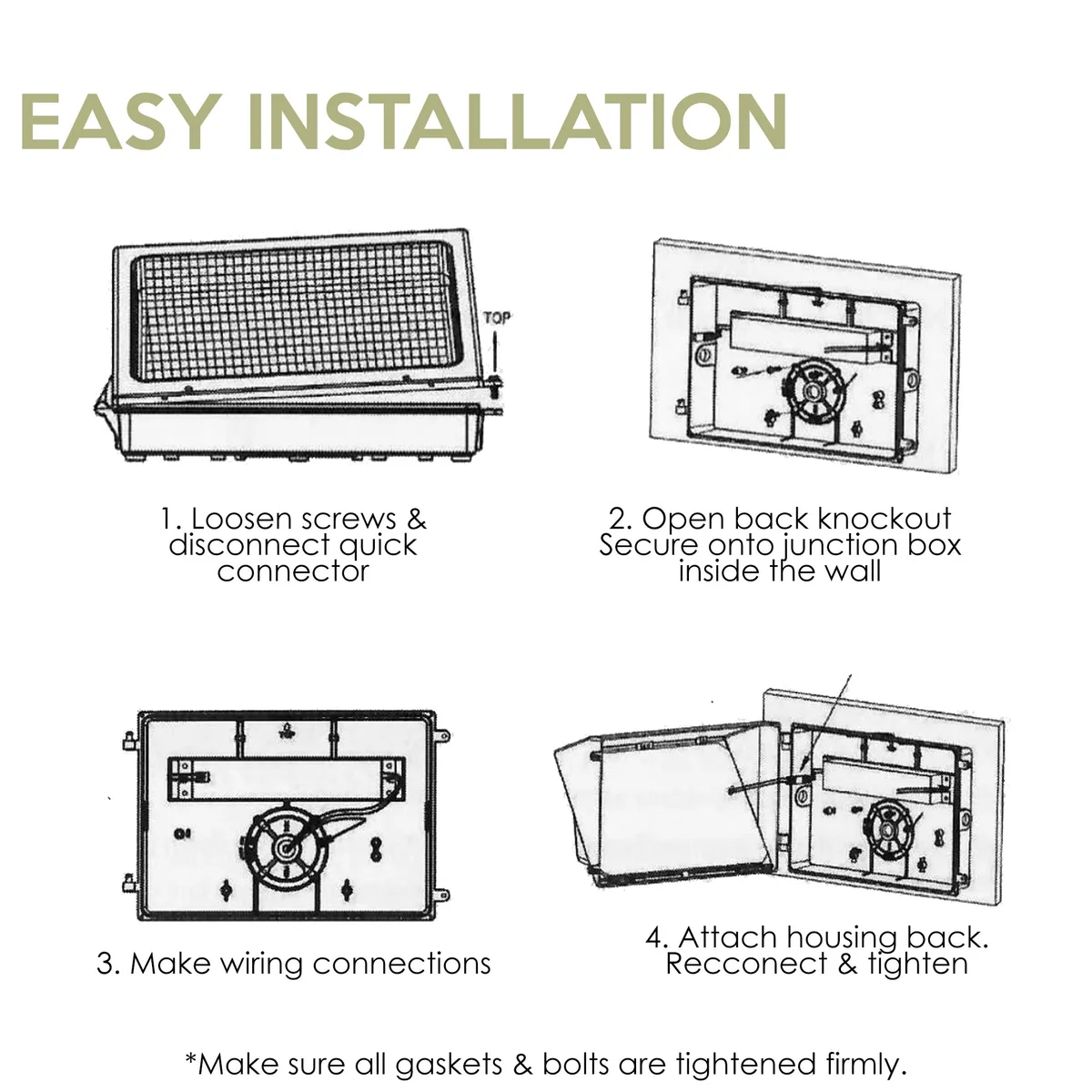 LED Wall Pack, G2, 60 Watt, 8800 Lumens, 120-277V, 3000K or 4000K - Image 4
