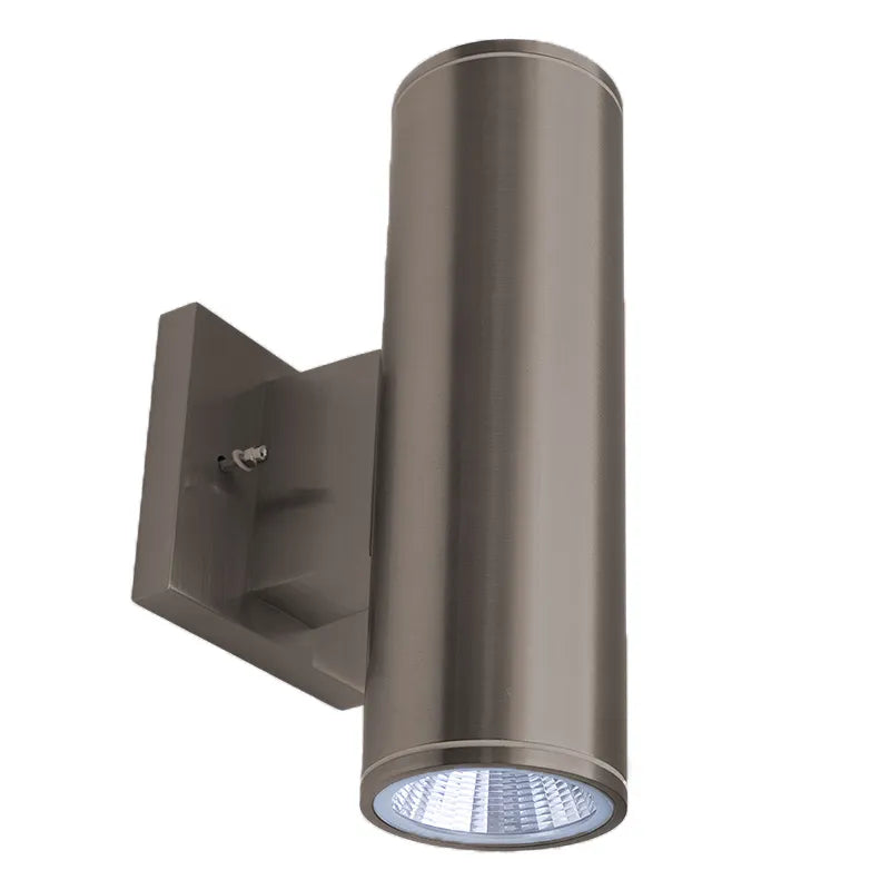 4" LED Outdoor Wall Cylinder Up/Down Light with Photocell, 1600 Lumen Max, Wattage and CCT Selectable, Bronze, Nickel, White, Black, and Antique Bronze Finish - Image 4