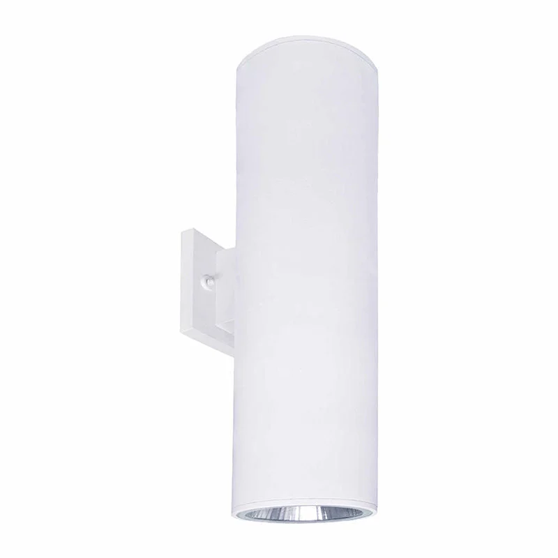 Large LED Cylinder Up/Downlight, 3200 Lumens, 40 Watt, 120 Volts, CCT Selectable 3000K/4000K/5000K, White Finish