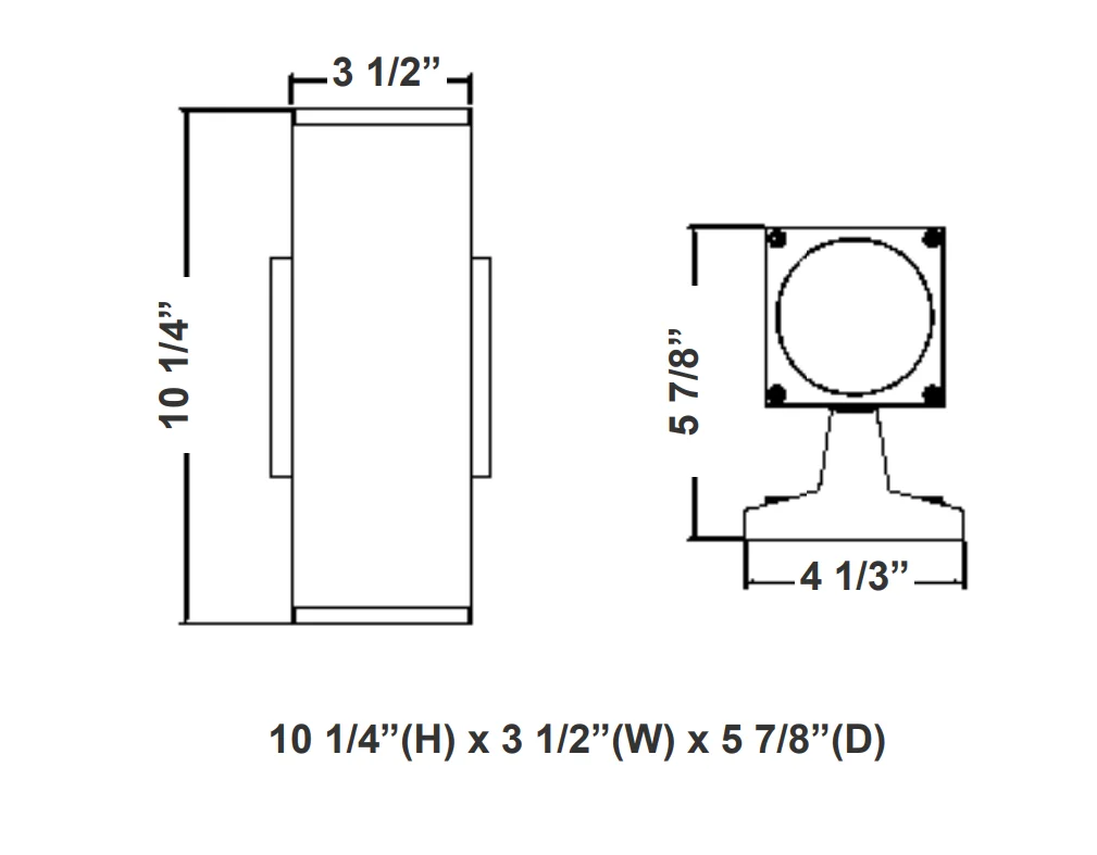 LED MCT Square Wall Mount 4" Cylinder Down Light, 960 Lumens, 12 Watt, 120 Volts, Selectable CCT, Available in Black, Bronze, Brushed Nickel, or White - Image 5
