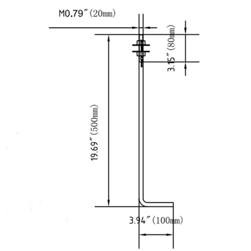 15FT Square Steel Light Pole, 4 Inch - Image 6