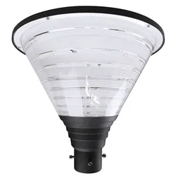 LED Hourglass Post Top Light, 100W, 13210 Lumens, 5000K, 120-277V, Black Finish